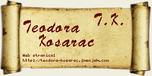 Teodora Košarac vizit kartica